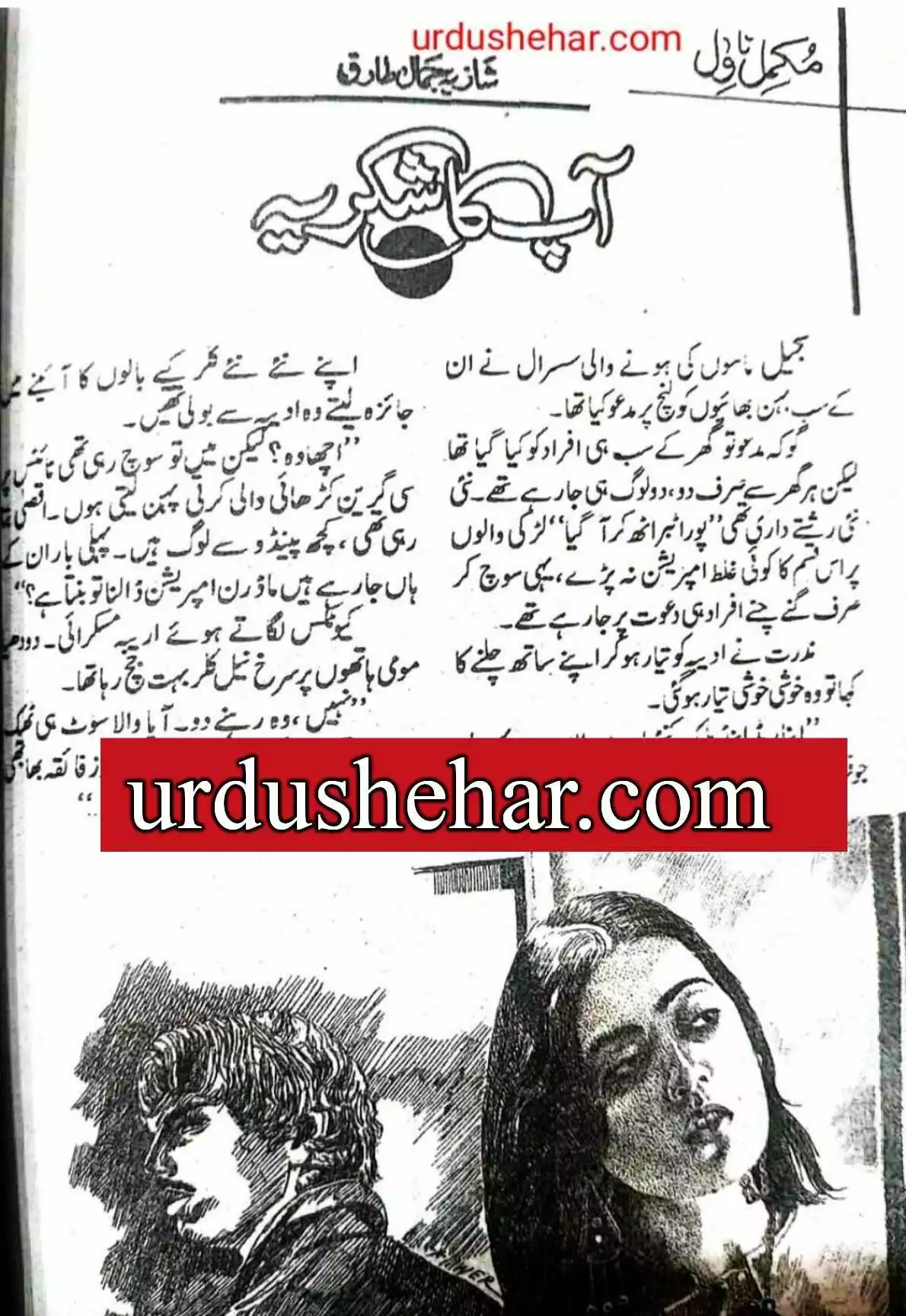 Aap Ka Shukriya Novel By Shazia Jamal Tariq Pdf Download